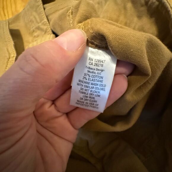 Nili Lotan Jenna Pants Khaki Tan Cropped Slim Tapered Trouser Women’s Size 6 - Picture 5 of 11